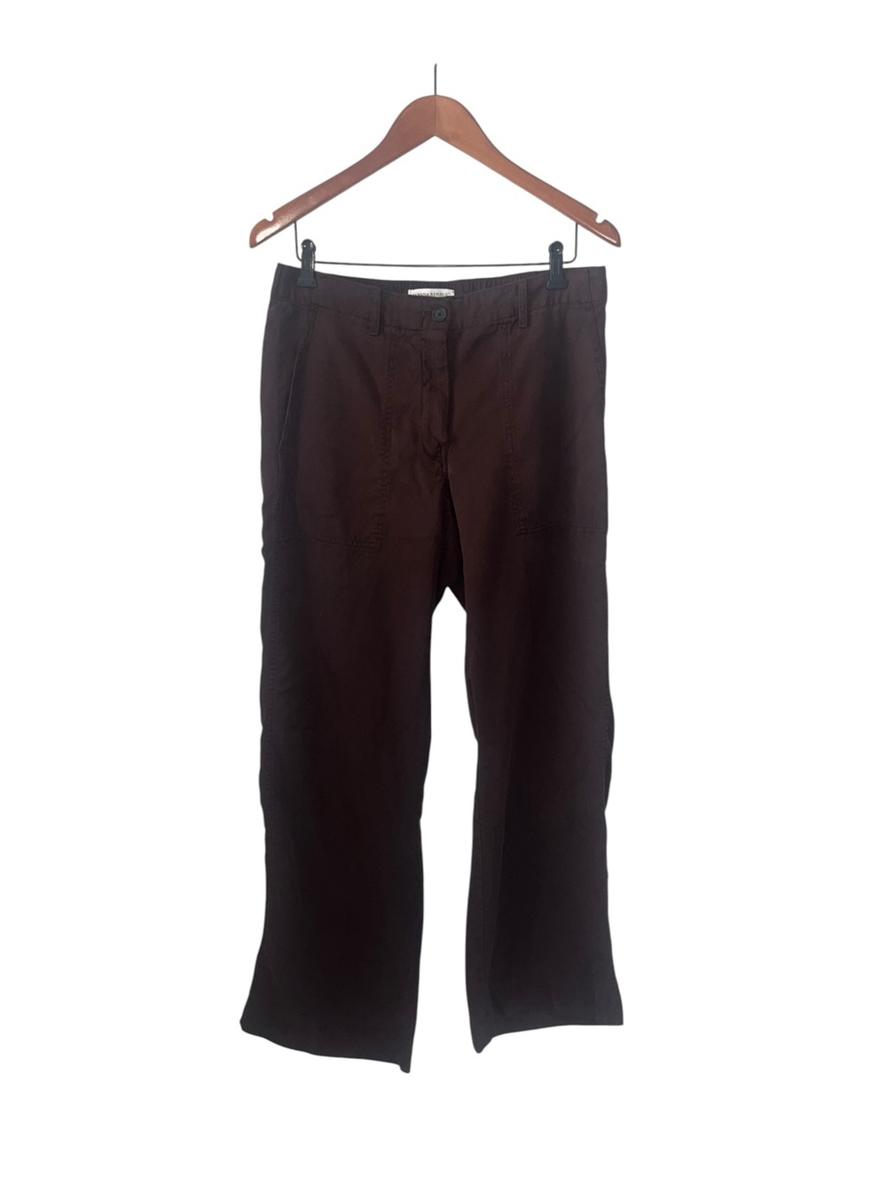 Banana Republic Brown Women's Cotton Blend Wide Leg Trousers